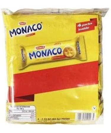 Parle Monaco Biscuits - 63.3g (Pack of 24) | Light & Crispy Salted Snack | Classic Salted Flavor | Perfect Balance of Flavor - Buy Online on GoSupps.com