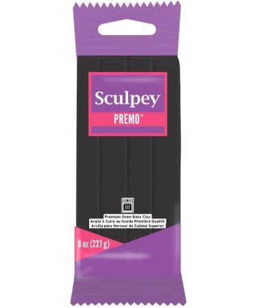Sculpey Premo Black Polymer Clay 8oz - Non Toxic, Ideal for Jewelry Making & DIY Projects - Buy Online on GoSupps.com