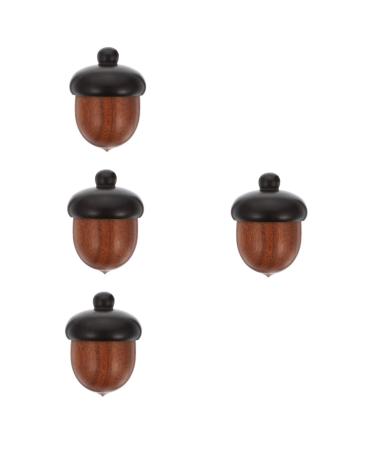 VILLCASE 4 Pcs Color Block Wooden Nuts Fake Acorns Bracelets in Bulk Kids Arts and Crafts Fruit Wooden Jewelry Wooden Pendant Charm Wood Pendant Charms Kids Crafts Pine Cones Container Miss