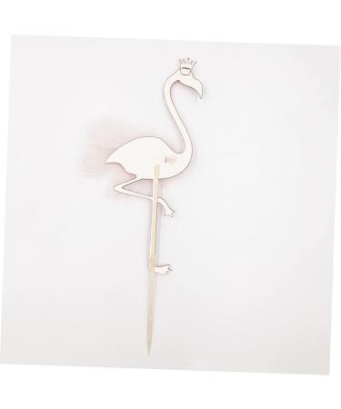 CAXUSD 6pcs Sprinkles Cake Decorations Flamingo Cupcake Picks Candle Decor Hawaiian Decorations Cake Insert- Cake Ornament Cake Topper Cake Insert Card Happy Birthday Banquet Toothpick Pink 6pcs - Buy Online on GoSupps.com