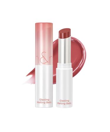 Glasting Melting Balm - High Shine Hydrating Tinted Lip Balm - Buildable Gloss & Vegan Formula - Korean Glossy Lip Balm with Shea Butter 0.12 oz (#06 Kaya Fig)