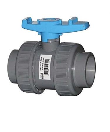 PVC ball valve 50 mm with 2 x adhesive sleeve 2 x screw connections. - Buy Online on GoSupps.com
