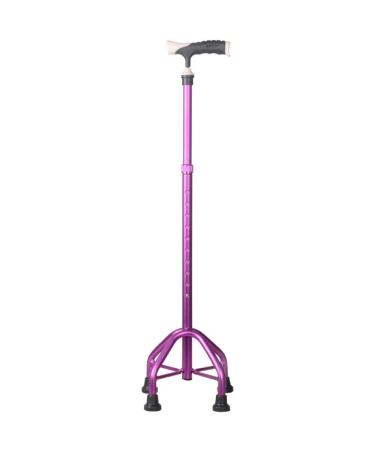 Adjustable Crutches Walking Stick Handicapped Cane Open Cuff Crutches Silver Fashionable Bathing in Sunlight Purple