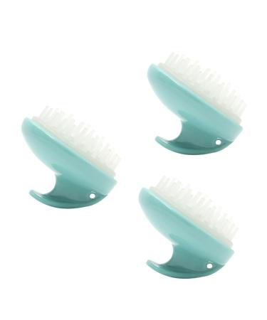 Healvian 3 STK Massage brush for the shower scalp nurse brush to the peeling of the scalp comb soft head massage hair shampoo brush thorough cleaning