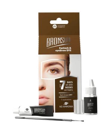 Bronsun Eyebrow Dye LONG LASTING UP TO 7 DAYS (No7: (Dark Brown))