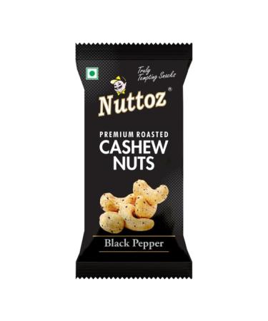 Nuttoz Black Pepper Roasted Cashews Nuts 30g (Case of 10)