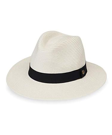 Wallaroo Hat Company Men's Palm Beach Hat - UPF 50+ 2 3/4" Brim Polyester Braid Adjustable Fit Ivory Medium-Large