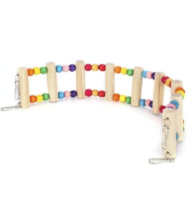 Pet Parrot Suspension Bridge Wooden Bird Cage Ladder Bridge Climbing Swing Toy for Cockatiel Parakeet Bird Perch Stand Pet Bird Cage Accessories for Rats Hamster Squirrel (6x30cm) - Buy Online on GoSupps.com