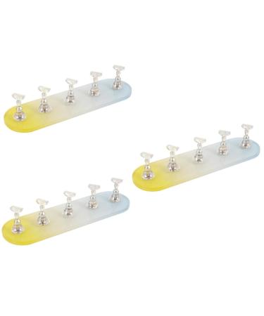 FRCOLOR 3 Sets Nail Practice Holder Practice Nail Display Nail Art Practice Training Nail Display Decorative Nail Stands Beauty Practice Nail Stands Decorative Nails Plastic Strip