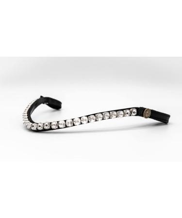 BRIDLERY Browband Stunning White Black Warmblood