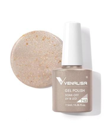 Gel Nail Polish 7.5ml Upgraded High Pigmentation Funny Bunny Glitter Gel Lacquer Nail Art Manicure Nail Gel Polish - (Color: 743)