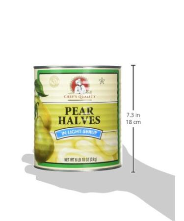 Chefs Quality Pear Halves in Light Syrup - 106 Ounce Can - Buy Online on GoSupps.com