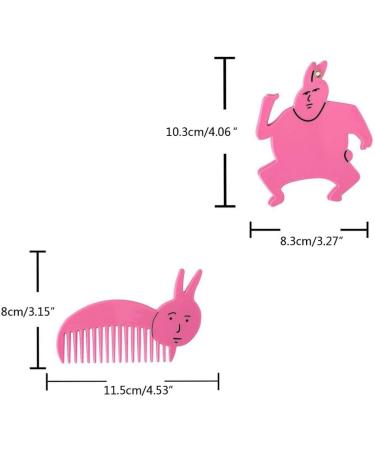 Limtula Playful Pink Rabbit Mirror and Comb Set Compact and Portable Comb Acrylic Material Perfect for Everyday Use and Travel - Buy Online on GoSupps.com