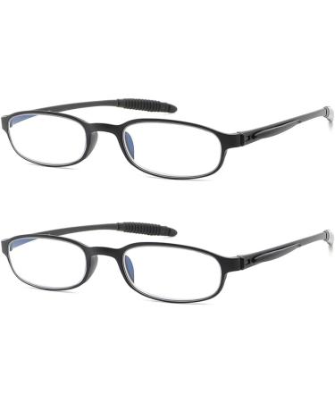 Mcoorn Lightweight Flexible Reading Glasses | Anti-Reflective Blue Light Filter | 2 Pack Black 2.5x | International Shipping Available - Buy Online on GoSupps.com