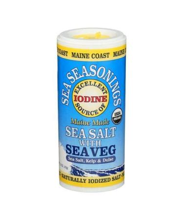 Sea Salt with Sea Veg 1.5 oz Shaker - Sea Seasonings - Organic Sea Salt w/ Sea Veg 1.5 Ounce (Pack of 1)