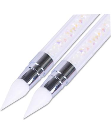 1PC Nail Art Sculpture Pens Silicone Dual Head Manicure Carving Pen Rhinestone Beads Picker Tool - Buy Online on GoSupps.com