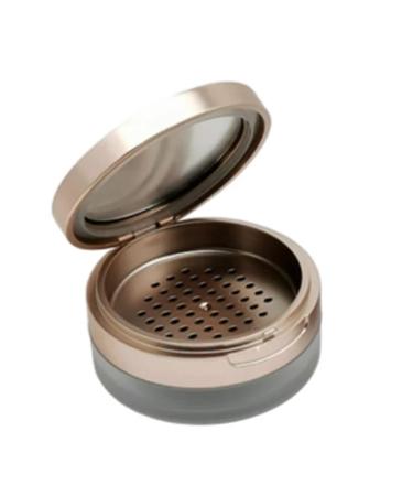 AKOAK 1 Pack Rose Gold Plastic Empty Powder Cartridge  DIY Powder/Loose Powder Container 8 g  Reusable Travel Makeup Jar and Sieve 5 ML