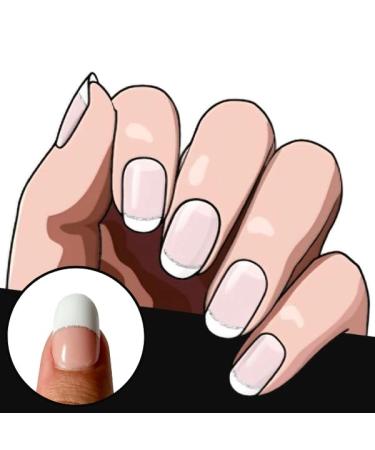 UV gel nail film for fingernails |20 x thin nail polish strips + nail file + nail skin sticks |Uvnails (white French line)