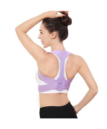 Buy Posture Corrector for Women Adjustable Back Brace for Men & Children - Comfortable Upper Support - Medium Purple - Buy Online on GoSupps.com