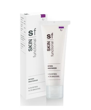 Skin Functional Retinol Moisturiser 0.5% Retinol + 2% Bakuchiol Anti-Ageing Anti-Pigmentation Anti Acne & Dilated Pores 50 ml