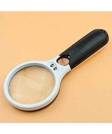 Glass with 3 LED Lights Hand-held 3X 45X Lens high Definition Illumination Magnifier Good Times - Buy Online on GoSupps.com