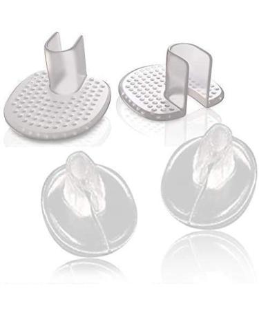 Toe protector flip flop toe spreader cushion for flip flops & high heels and sandals - protection against blisters Transparent set of 4