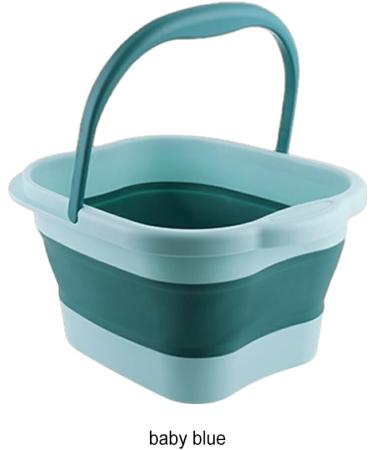 Ioiuskku Collapsible Foot Bath Pools - Large Capacity Multifunctional TPE Foot Spa for Home & Salon | Easy to Clean Light Blue - Buy Online on GoSupps.com