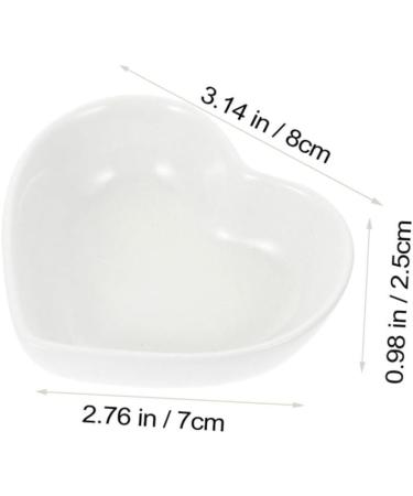 Zerodeko 6 Pcs Heart Shaped Ceramic Dish White Sauce Heart Shaped Plates Spoon White Plates Side Sauce Dishes Ceramic Craft Sauce Container Ceramics Seasoning Dish Heart-Shaped re-usable - Buy Online on GoSupps.com