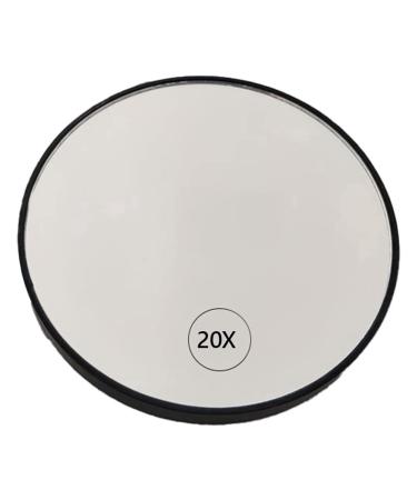 jumbans Magnifying Suction Cup Vanity Mirror 20X Handheld Magnifying with Handle Black