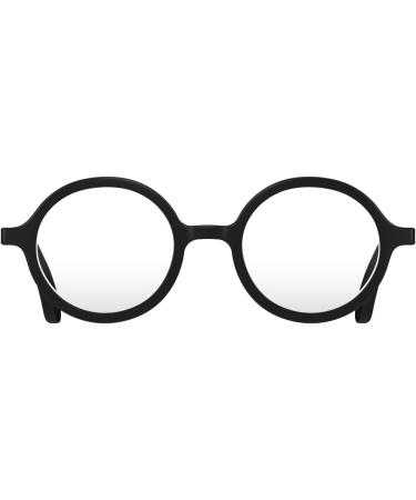 London Mole Eyewear - Stylish Round Reading Glasses | Unisex Cool Readers with Spring Hinges | Matt Black 1.5x - Buy Online on GoSupps.com