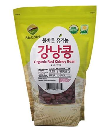 McCabe Organic Dark Red Kidney Bean, 2 lb (32 oz), USDA & CCOF Organic Certified 2 Pound (Pack of 1)