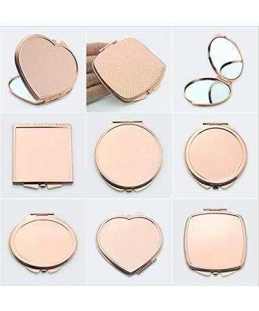 1PC Portable Cosmetic Mirror Foldable Double Sided Mirror Compact Pocket Mirror Handheld Travel Makeup Mirror For Purses And Bags(Heart Shape) - Buy Online on GoSupps.com