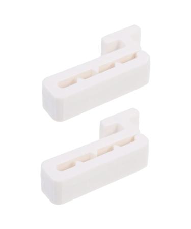 Minkissy 1 pair of hooks for helmet mask mask connections for the sports mask clips Creative mask holder clips for earmasks Woven wall plate holder for ear masks white face mask main pvc 4x2x1cm