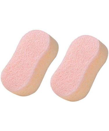 Topstone Natural Body and Facial Sponges Bath Sponge Loofa Pack of 2 Pink