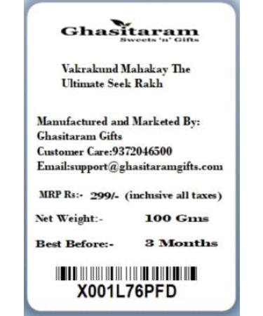 Ghasitaram Gifts Rakhi for Brother Rakhis Online - Vakrakund Mahakay The Ultimate Seek Rakhi - Buy Online on GoSupps.com