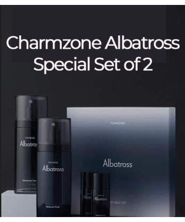 CHARMZONE Albatross Men's Skincare Set | Aftershave Toner & Emulsion | Hydrating Father's Day Gift | 10.5 fl. oz Travel Size - Buy Online on GoSupps.com