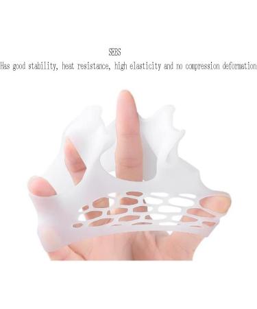 Deaver Silicone Forefoot Pads Comfortable Honeycomb Gel Toe Spreaders for Breathability & Relief | Soft Midfoot Pads (White 1 Pair) - Worldwide Shipping - Buy Online on GoSupps.com