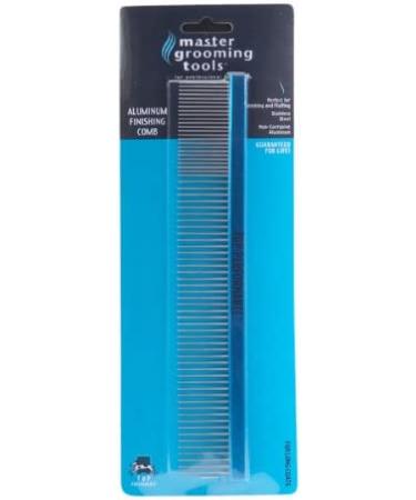Master Grooming Tools Aluminum Finishing Comb - Versatile Dog Grooming Comb - 10 - Buy Online on GoSupps.com