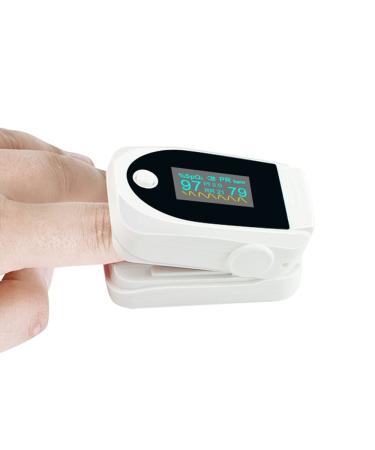 Finlon Oxygen Saturation Monitor - OLED Finger Pulse with Audio Alarm, Sleep Monitoring Curve, Heart Rate Monitor for Adult and Child - White - Buy Online on GoSupps.com