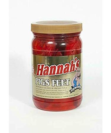 Hannah's Ready To Eat Pickled Pigs Feet 16 oz. Jar