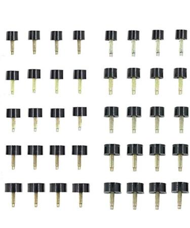 LinaLife 40pcs/20pairs High Heel Tips Black High Heel Shoe Repair Tips Taps Dowel Lifts Replacement  5 Different Size(8mm 12mm)Steel pin of 3 mm