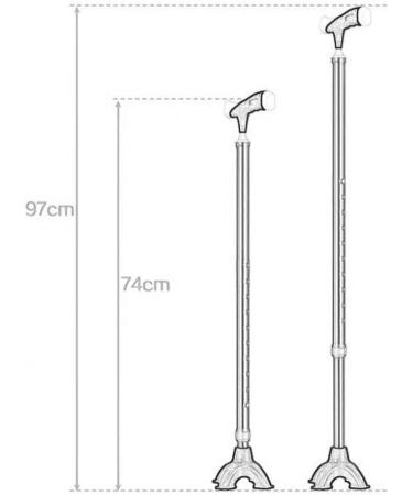Canes Old Man Four Feet Cane - Small Four Corners Aluminum Alloy Walker Non-Slip Walking Stick -Adjustable Light Durable Crutch (Blue) Journey - Buy Online on GoSupps.com