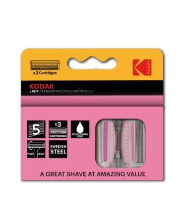 Ladies Premium 5 Razors (3 x Cartridge Refill Pack)