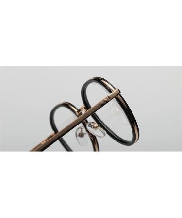 PARWANA Anti Eye Strain Readers - Cute Large Round Glasses for Men & Women +150 - Stylish Black-Gold Eyewear for Comfort & Clarity - Buy Online on GoSupps.com