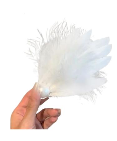 hgnxa Braids Hair Clip for Hot Girls White Feather Shape Hair Barrettes Ballet Dancing Ponytail Hair Barrettes for Teens Girls