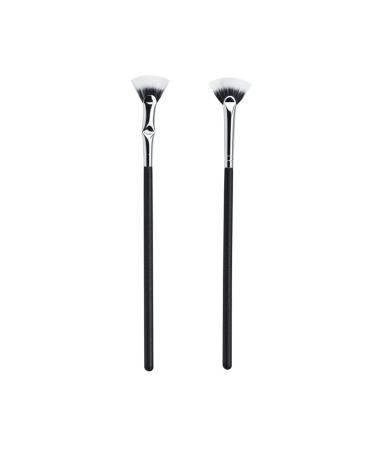 Dolly Mascara Fan Brush Anjoize, Anjoize Eyelash Brush, Mascara Fan Brush, Angled Fan Shaped Eyelash Brush, Eye Lashes Makeup Tools, Lash Wand Brush Fan for Natural Lifted Effects (2 PCS)