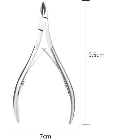Cuticle Nippers Cuticle Cutter Nail Cuticle Remover Professional Cuticle Nippers Scissors Cutters Removers Stainless Steel Best Nail Care Tool for Manicure and Pedicure (Silver) Argent - Buy Online on GoSupps.com