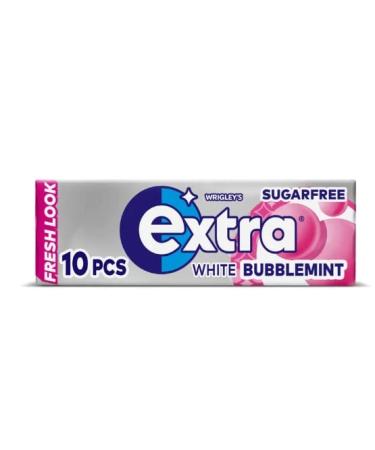60 Pieces Wrigley's Extra Bubblemint Chewing Gum Sugar Free Helps keep Teeth Clean And Mouth Fresh