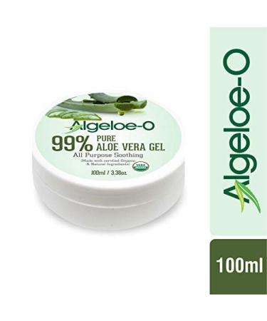 Crysalis Algeloe-O Organic Aloe Vera Gel 99% Pure Natural made with USDA Certified Aloe Vera Paraben sulfate free with no added color 100ml/3.38oz. 3.38 Ounce (Pack of 1) - Buy Online on GoSupps.com