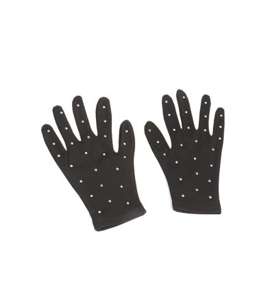 Guangcailun fashion figure skating wrist gloves breathable sunscreen feastlings crystal gloves outdoor cycling ice cream performance s black